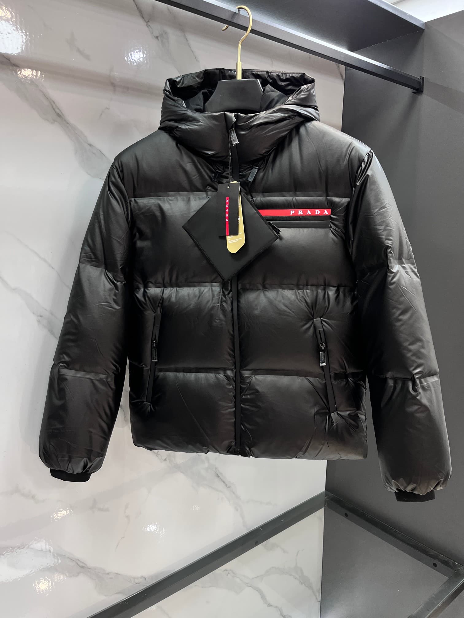 Prada Prada 🆕 High-Tech Laminated Down Jacket (Premium Laminated Version) Winter Jacket