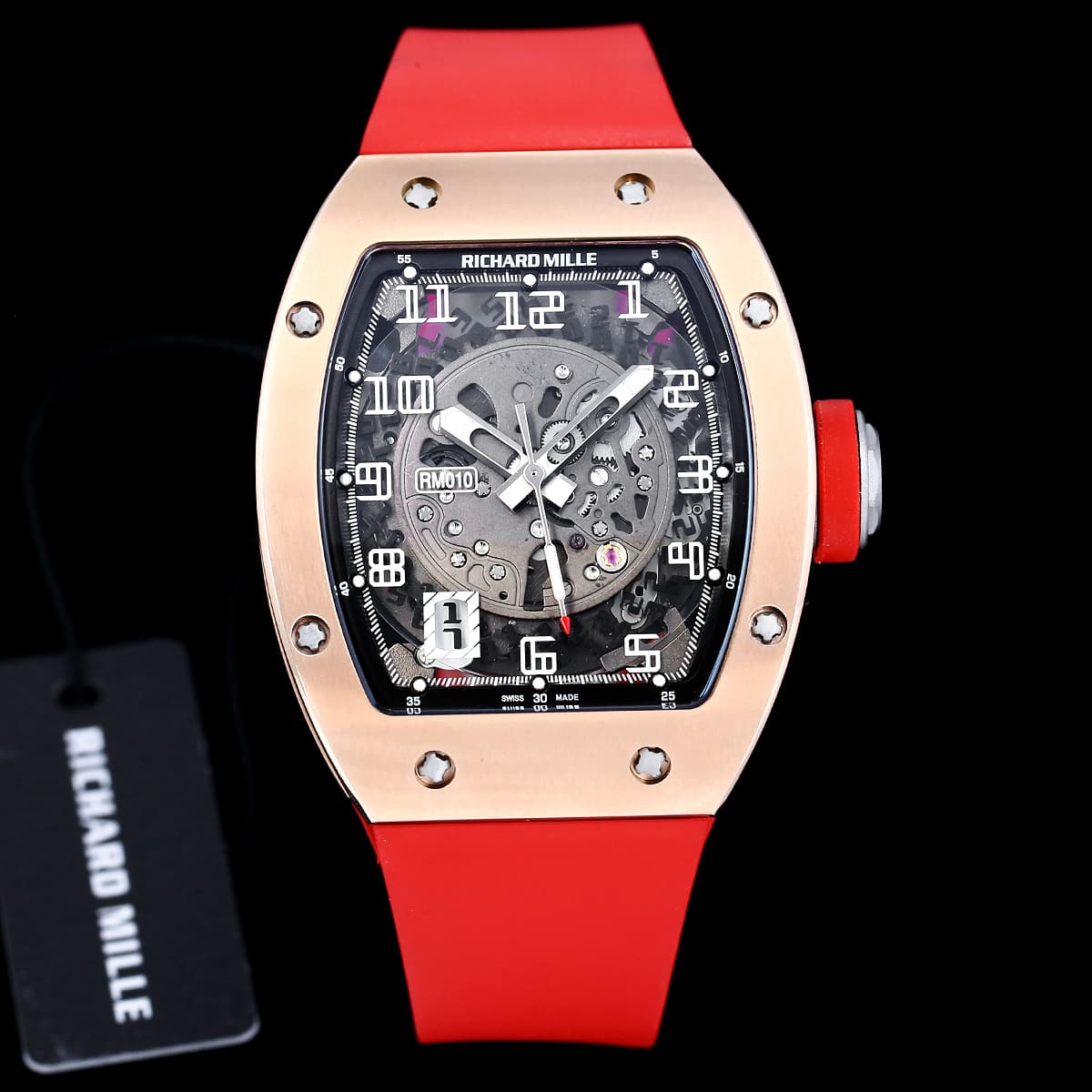 Richard Mille Richard Mille Modified RM010 with original-spec case and custom integrated movement, 48×39×13.8