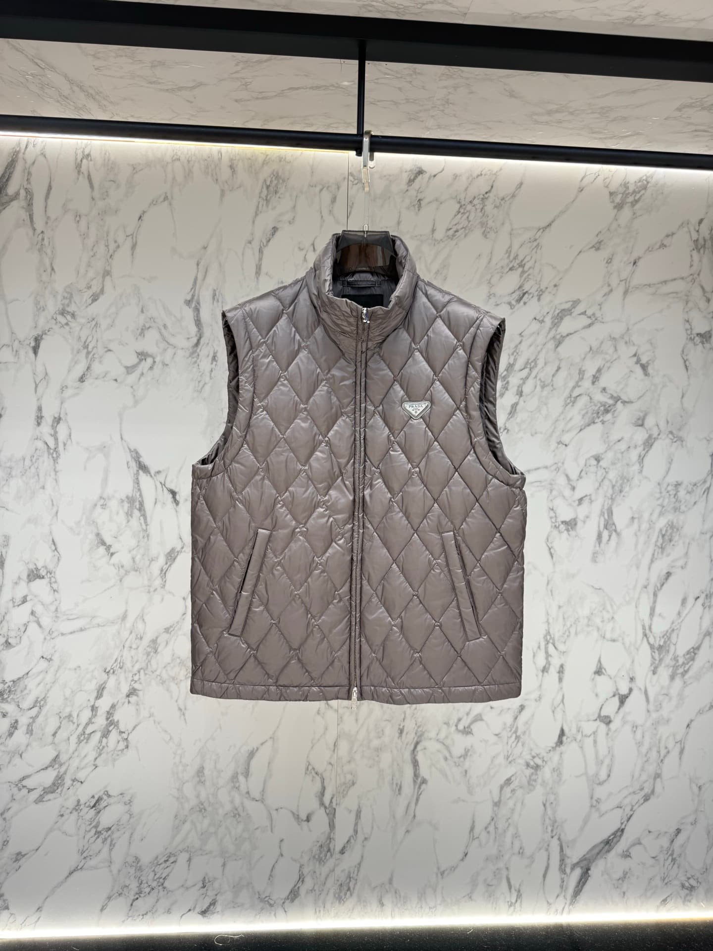 Prada Prada Down Jacket with Jacquard Nylon Metal Tag